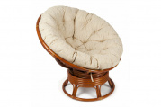 Кресло-качалка с матрасом Papasan w 23/01 B  Коньяк