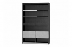 Шкаф книжный Gramercy LBGRAMER01 Wenge/Nature Acacia(C28)/Black nickel