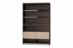 Шкаф книжный Gramercy LBGRAMER01 Wenge/Beige florida (C16)/Black nickel