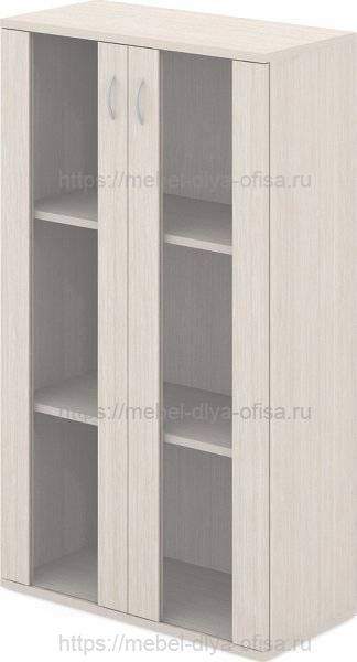 Логистика Шкаф средний со стеклянными дверьми, 75x35.1x130